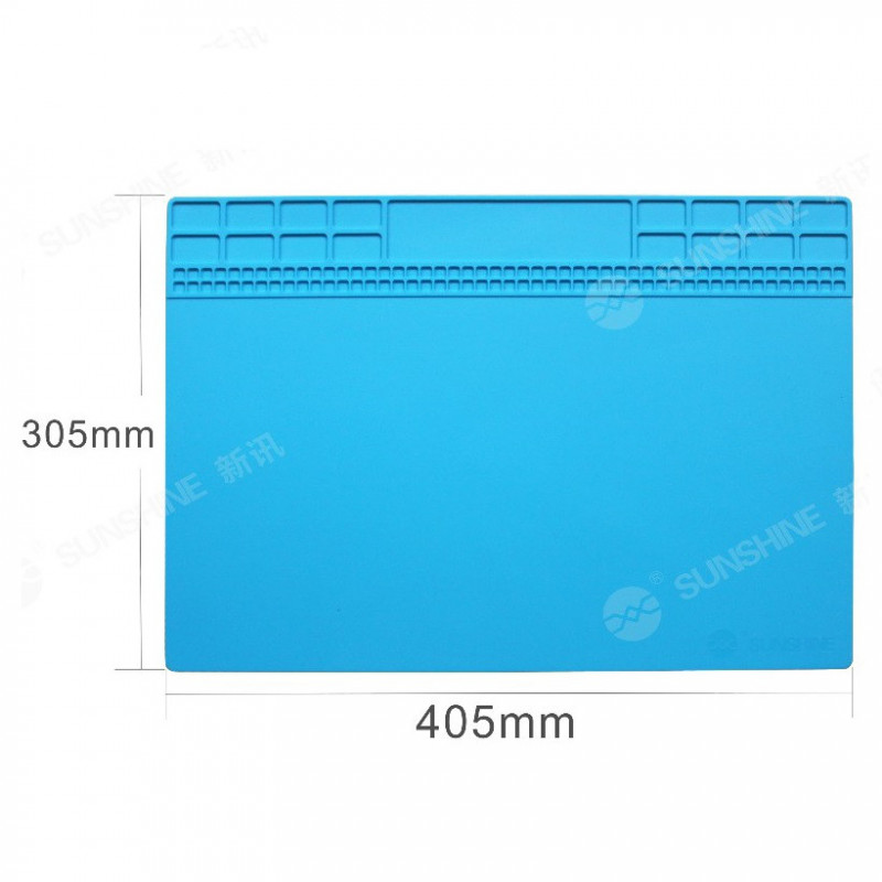 Коврик для пайки 40 х 30cм, термостойкий силиконовый с магнитными ячейками под винты, SS-004B.. Купить, цены, отзывы, доставка.