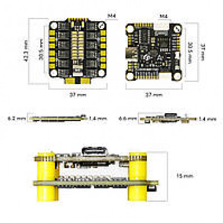 Полетный стек FlashHobby F405 с ESC 60A 3-6s 4в1 30x30мм (GEPRC). Купить, цены, отзывы, доставка.
