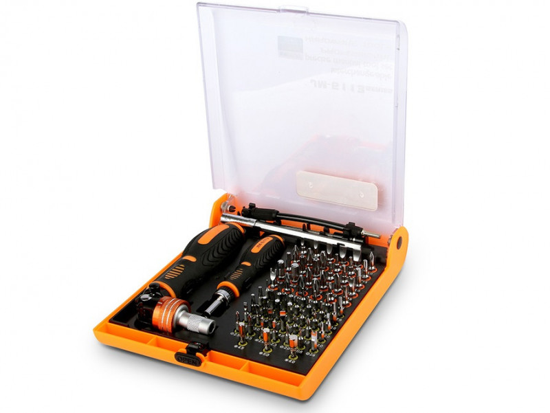 Набор универсальный из отвертки-трещотки с битами JM-6113, 73 предмета в кейсе.. Купить, цены, отзывы, доставка.