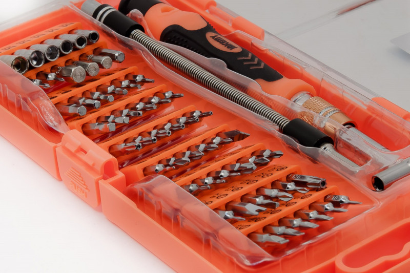 Отвертка со сменными битами и гибким удлинителем, прорезиненная рукоятка (58 в 1), JM-8125 Jakemy. Купить, цены, отзывы, доставка.