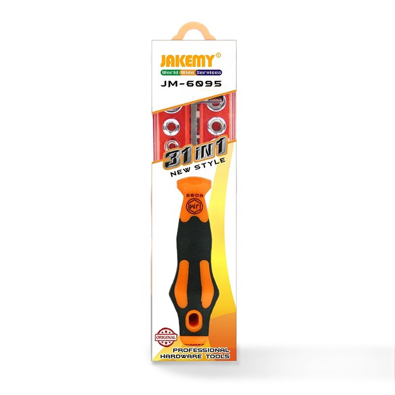 Отвертка с набором бит Jakemy JM-6095, 31 предмет.. Купить, цены, отзывы, доставка.